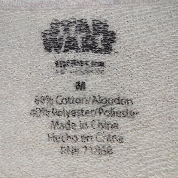 Star Wars Women's Med May The Force Oversized Sweater Top Oatmeal Black Textured - Picture 6 of 7